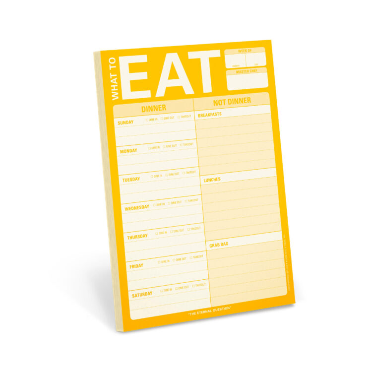 Knock Knock What to Eat Pad Meal Planning Pad