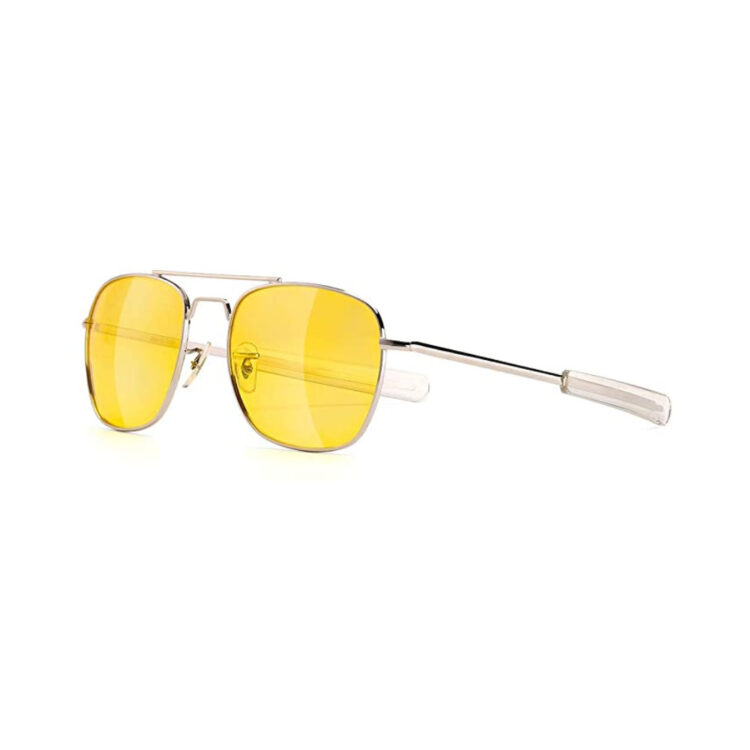 Square Aviator Sunglasses with Bayonet Temples