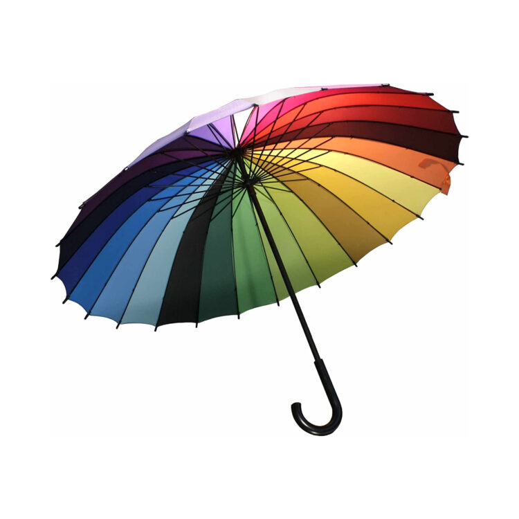 Streamline Rainbow Color Wheel Umbrella