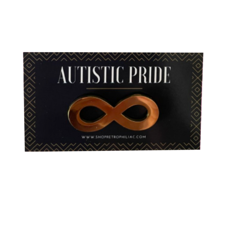 Gold #AutisticPride Pin