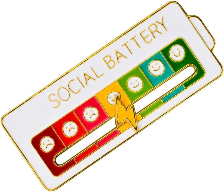 Social Battery Pin