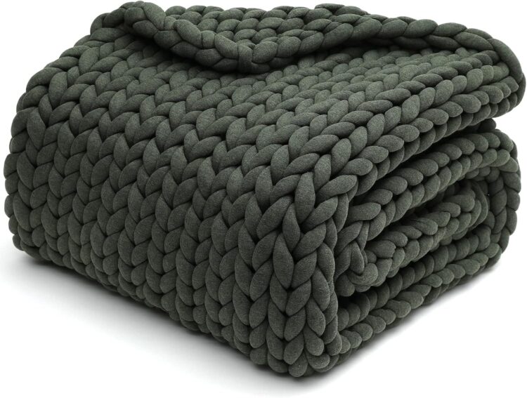 YnM Chunky Yarn Knitted Weighted Blanket