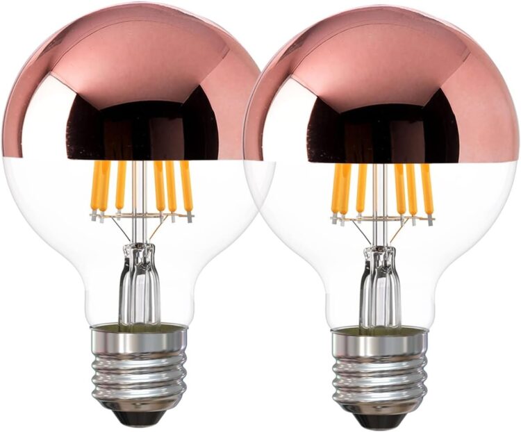 Half Chrome Light Bulb - Rose Gold