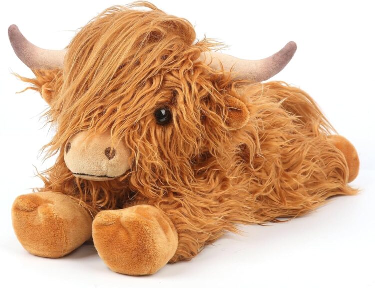 Highland Cow Microwavable/Cooling Plush Animal, Lavender